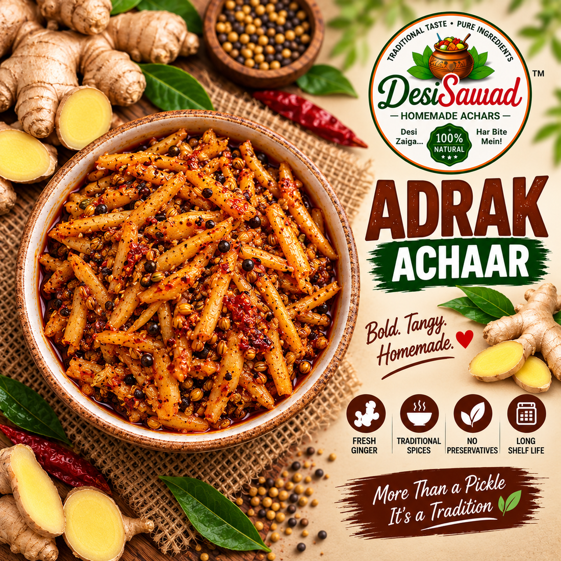 Desi Adrak Achaar
